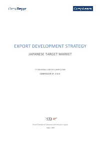 Export Development Strategy Japanese Target Market