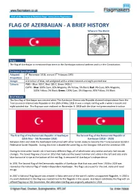 FLAG of AZERBAIJAN - a BRIEF HISTORY Where in the World