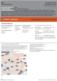 HPD V2.2 Created Via HPDC Builder Page 1 of 17 VOLATILE ORGANIC COMPOUND (VOC) CONTENT CERTIFICATIONS and COMPLIANCE See Section 3 for Additional Listings