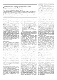 The Potential of Fungal Pathogens to Control Hypericum Species In