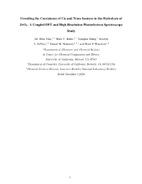 Unveiling the Coexistence of Cis and Trans Isomers in the Hydrolysis of Zro2: a Coupled DFT and High-Resolution Photoelectron Sp