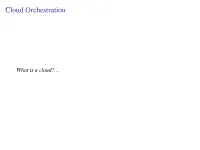 Cloud Orchestration