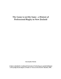 How Has the Professionalisation and Commodification of New Zealand
