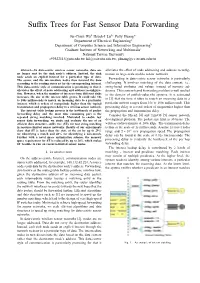 Suffix Trees for Fast Sensor Data Forwarding