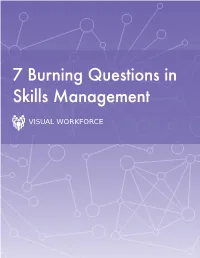 7 Burning Questions in Skills Management Contents
