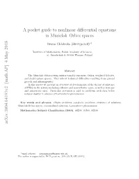 A Pocket Guide to Nonlinear Differential Equations in Musielak–Orlicz Spaces