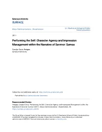 Character Agency and Impression Management Within the Narrative of Survivor: Samoa