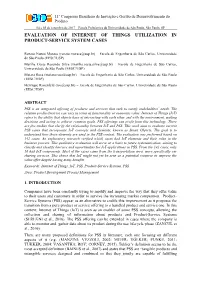 Evaluation of Internet of Things Utilization in Product-Service System Cases