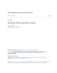 From Just War to Just Intervention Susan J