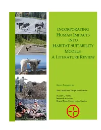Incorporating Human Impacts Into Habitat Suitability Models