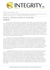 Page 1 for Further Information, Contact Integrity UK On: Enquiries