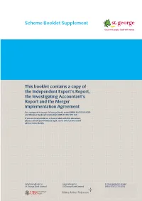 Scheme Booklet Supplement