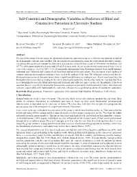 Self-Construal and Demographic Variables As Predictors of Blind and Constructive Patriotism in University Students