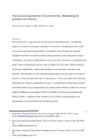 The Perceived Assortativity of Social Networks: Methodological Problems and Solutions