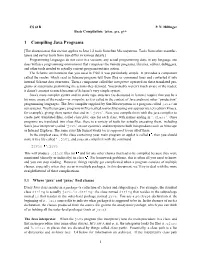 1 Compiling Java Programs