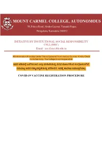 Covid-19 Vaccine Registration Procedure