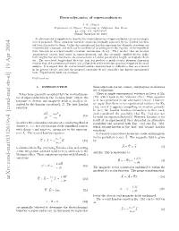 Electrodynamics of Superconductors Has to According to Maxwell’S Equations, Just As the Four-Vectors J a Be Describable by Relativistically Covariant Equations