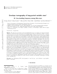 Envelope Tomography of Long-Period Variable Stars III. Line-Doubling