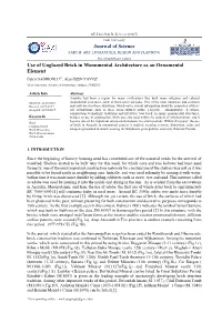 Journal of Science Use of Unglazed Brick in Monumental Architecture As