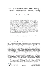 The Non-Hierarchical Nature of the Chomsky Hierarchy-Driven Artificial-Grammar Learning