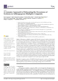 A Genomic Approach to Delineating the Occurrence of Scoliosis in Arthrogryposis Multiplex Congenita