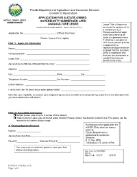 Application for a State-Owned Submerged Land Lease