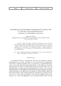 Contributions to the Knowledge of Ecuadorian Pronophilini. Part IV