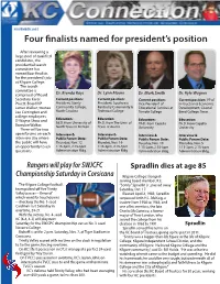 Four Finalists Named for President's Position