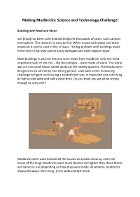 Making Mudbricks: Science and Technology Challenge!