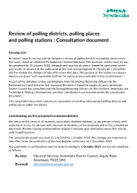 Review of Polling Districts, Polling Places and Polling Stations : Consultation Document