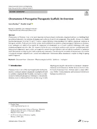 Chromanone-A Prerogative Therapeutic Scaffold: an Overview