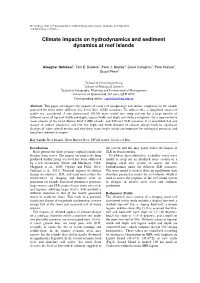 Climate Impacts on Hydrodynamics and Sediment Dynamics at Reef Islands