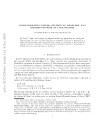 Conglomerated Filters, Statistical Measures, and Representations by Ultrafilters