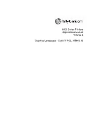 Graphics Languages - Code V, PGL, MT660 IG