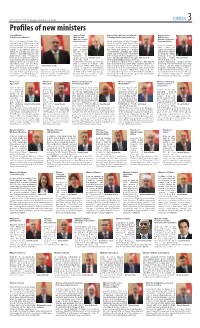 Profiles of New Ministers