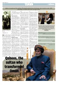 Qaboos, the Sultan Who Transformed Oman