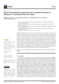 Social Vulnerability Assessment for Landslide Hazards in Malaysia: a Systematic Review Study
