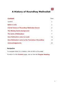 A History of Roundhay Methodist