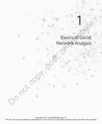 Basics of Social Network Analysis Distribute Or