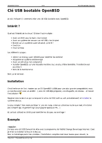 Clé USB Bootable Openbsd Clé USB Bootable Openbsd