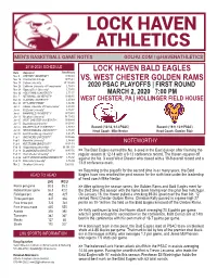 Lock Haven Athletics Men’S Basketball Game Notes Golhu.Com | @Havenathletics
