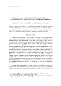 The Dioscorea Species of Doi Chiang Dao with Particular Reference to Dioscorea Collettii Hook.F