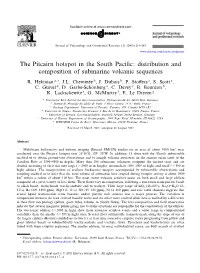 The Pitcairn Hotspot in the South Paci¢C: Distribution and Composition of Submarine Volcanic Sequences