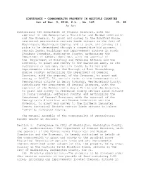 COMMONWEALTH PROPERTY in MULTIPLE COUNTIES Act of Nov. 3, 2016, P.L