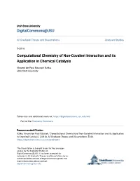 Computational Chemistry of Non-Covalent Interaction and Its Application in Chemical Catalysis