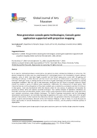 Console Game Application Supported with Projection Mapping