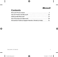 Contents Microsoft Product Guide