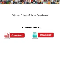 Database Schema Software Open Source
