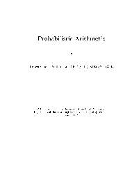 Probabilistic Arithmetic