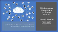 Understanding and Overcoming Conspiracy Theories: What Emergency Managers Need to Know • Conspiracy Theories • Misinformation • Why Believed?